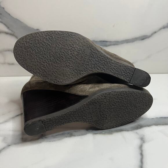 Franco Sarto | Women's Classic Brown Suede Lace Up Wedge Heel Weston Boots Sz 8 - Picture 7 of 7